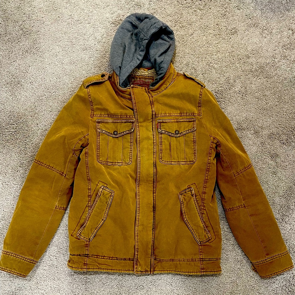 Levi’s Washed Cotton Hooded Military Jacket